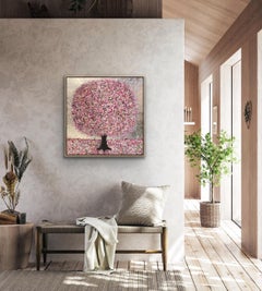 Happy Blossom and a Silver Sky Acrylic on Canvas Painting by Nicky Chubb, 2020