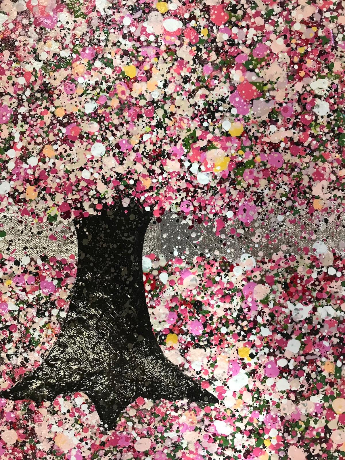 Happy Blossom and a Silver Sky von Nicky Chubb, Pop-Art, Baumgemlde [2020] 5
