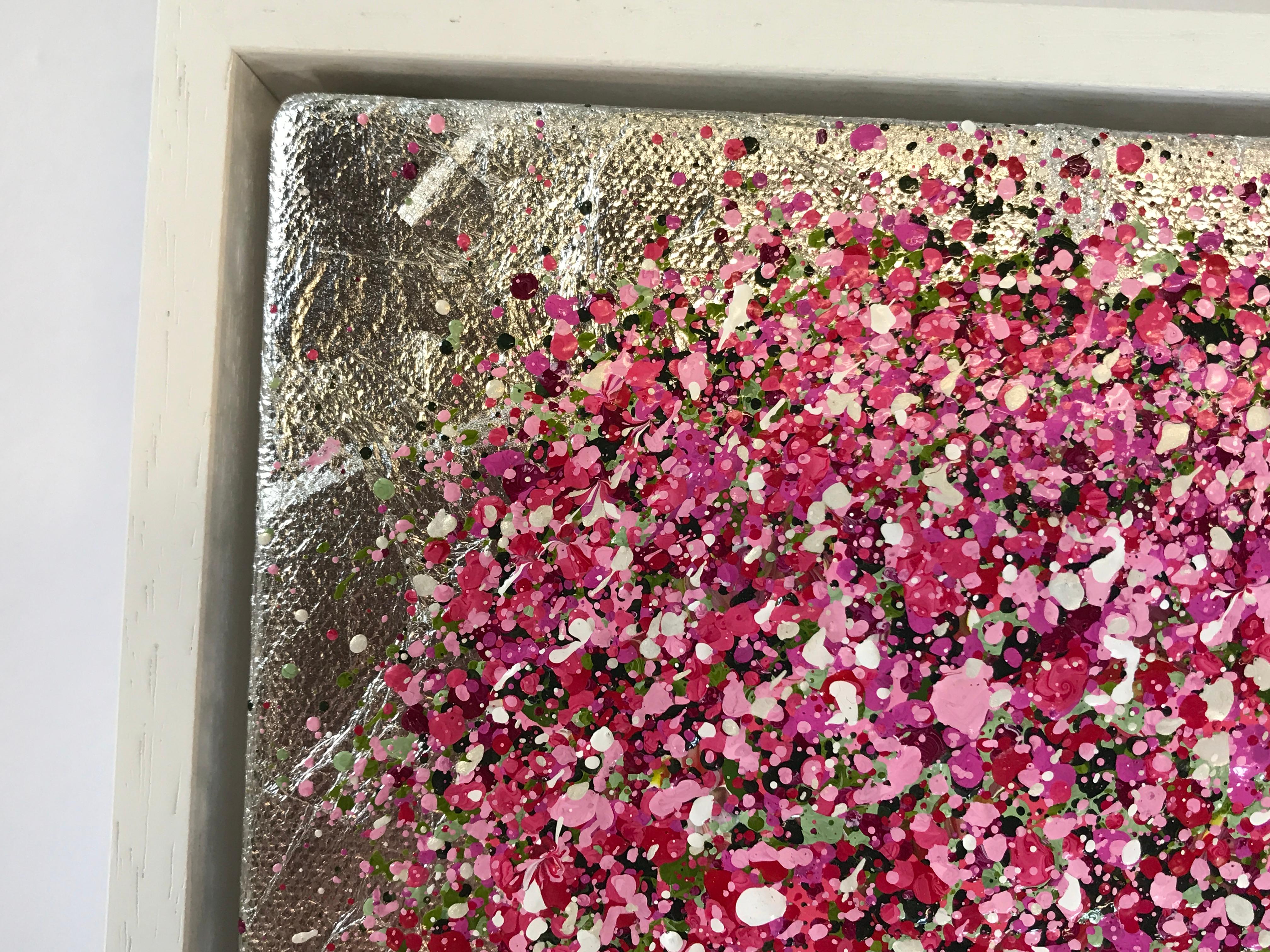 Feliz primavera, Pintura original, Paisaje, Arte azul, Arte textural en venta 1