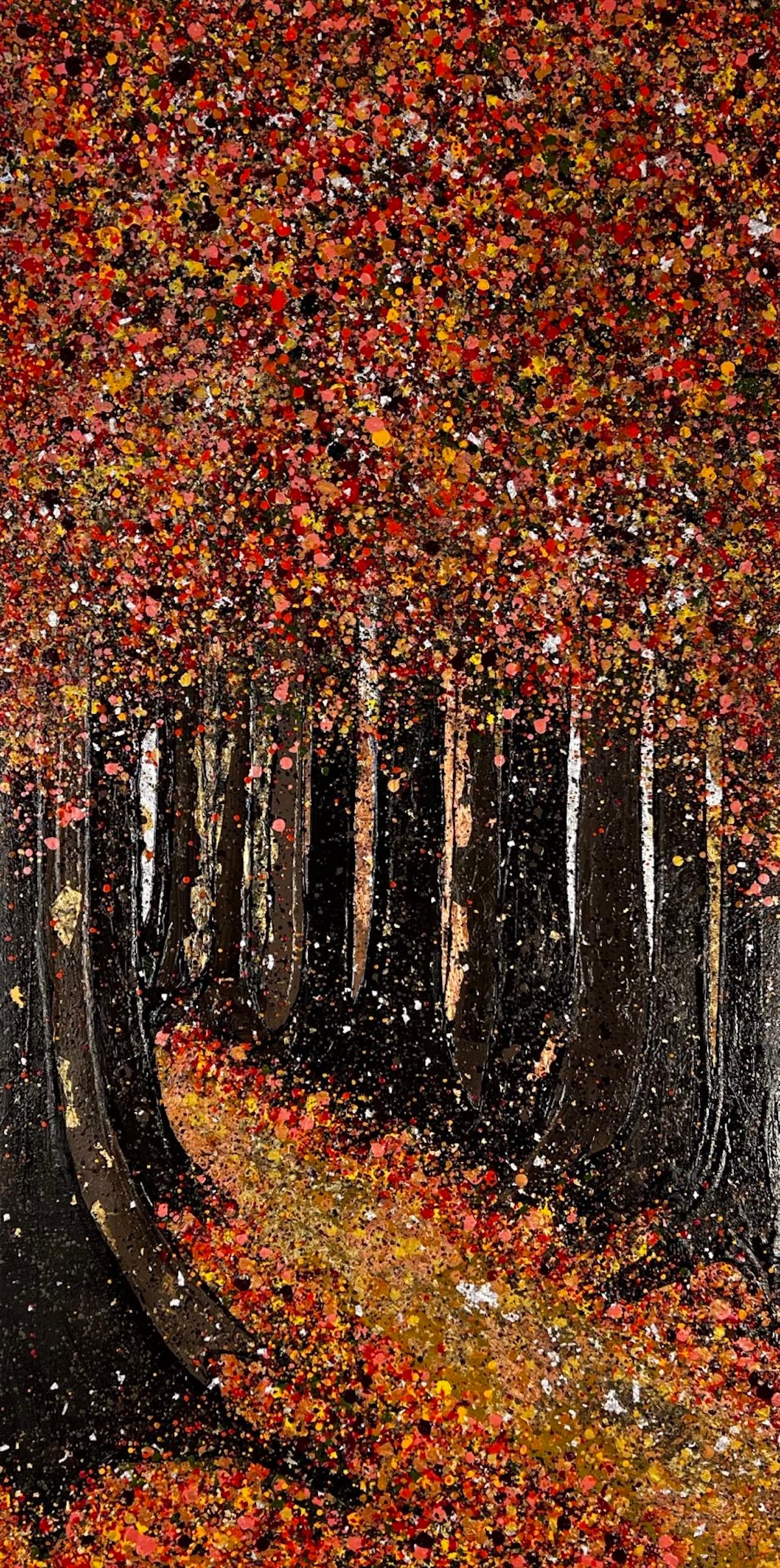 In the Beautiful Autumn Wood von Nicky Chubb, Holzland-Gemälde, Landschaft  im Angebot 4