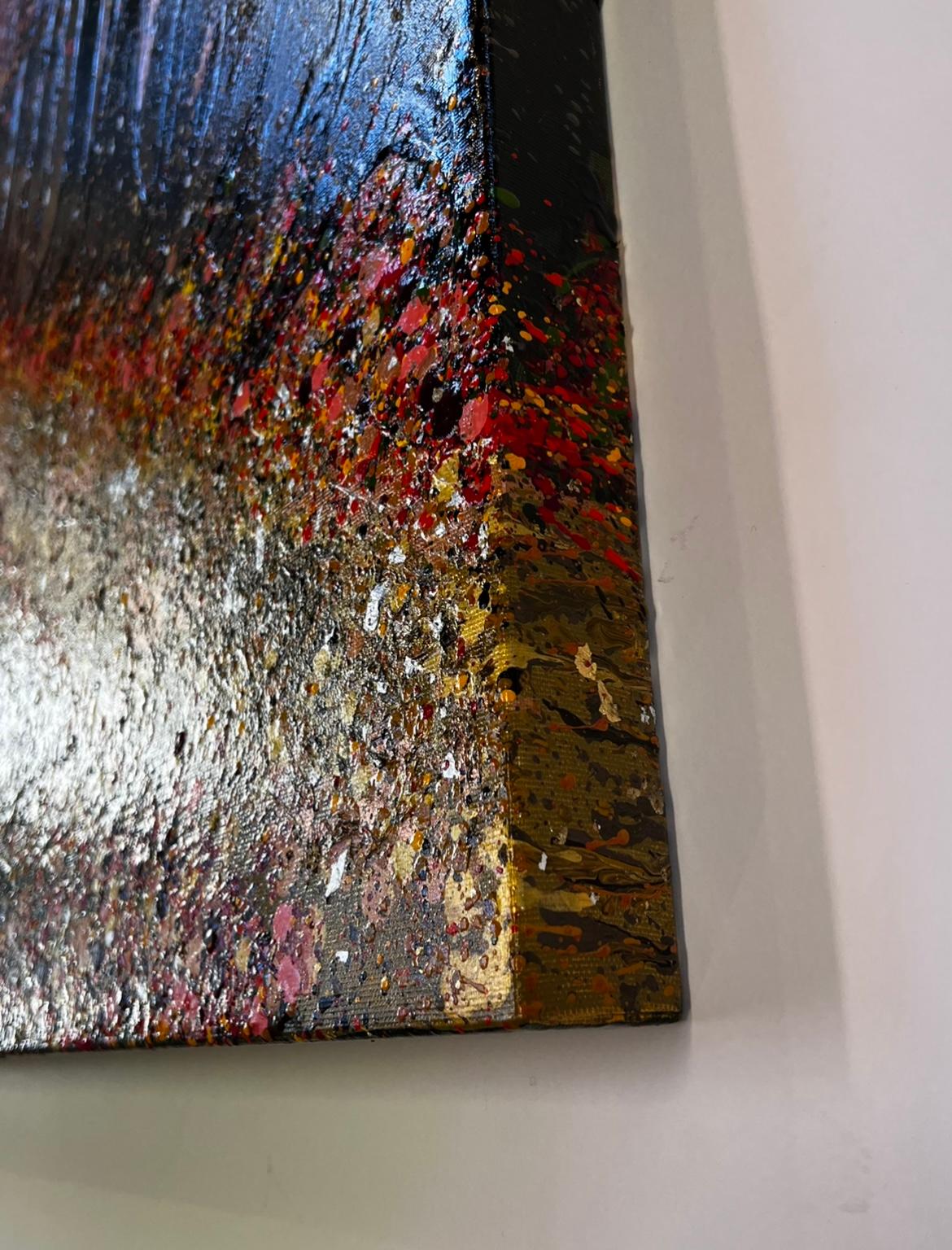 Nel bellissimo bosco d'autunno di Nicky Chubb, Wood painting, Paesaggio in vendita 3