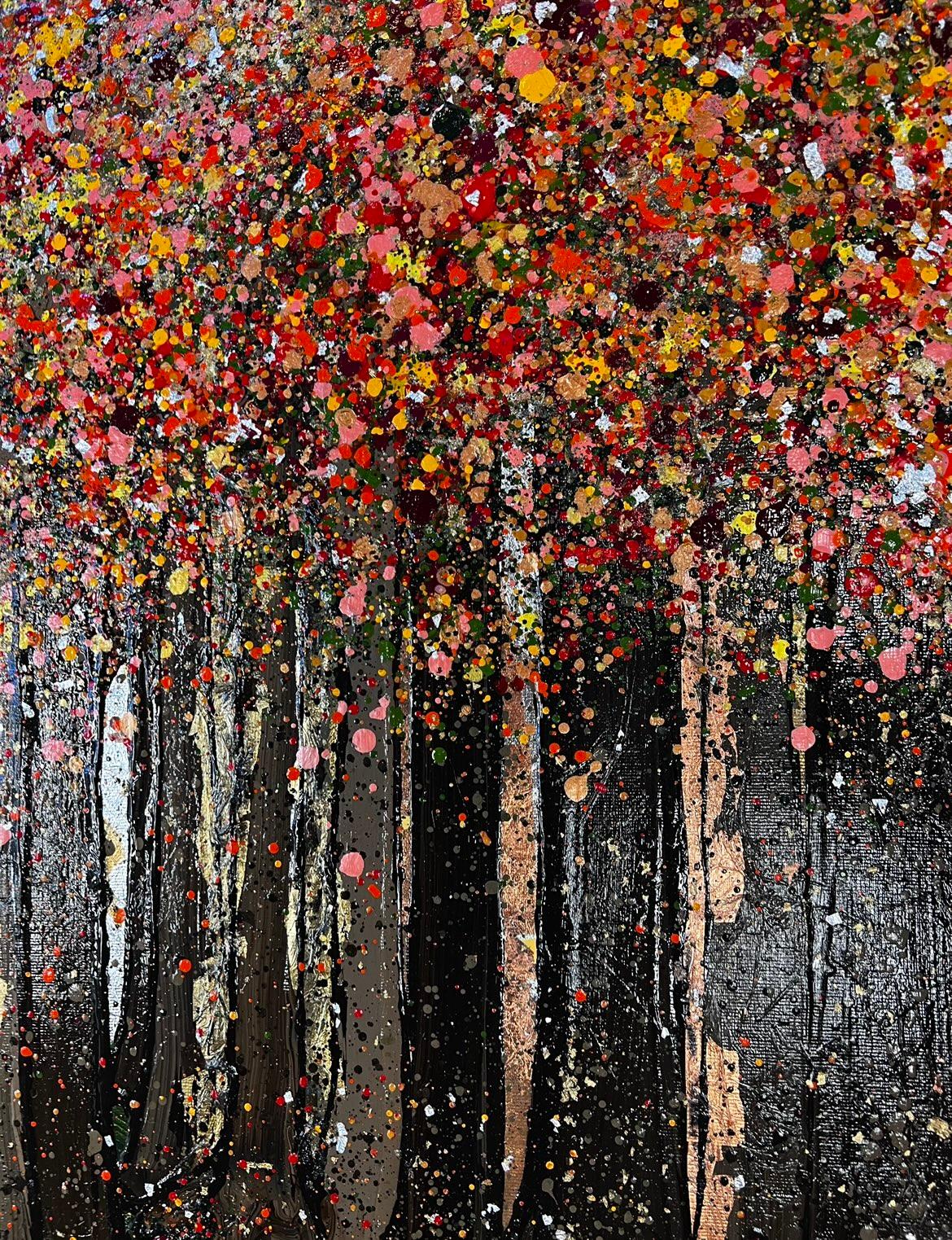 In the Beautiful Autumn Wood von Nicky Chubb, Holzland-Gemälde, Landschaft 
