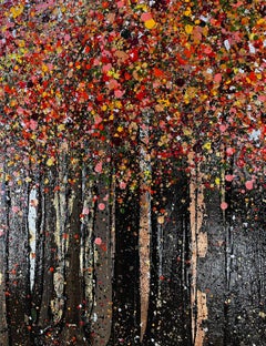 In the Beautiful Autumn Wood by Nicky Chubb, Woodland painting, Landscape 