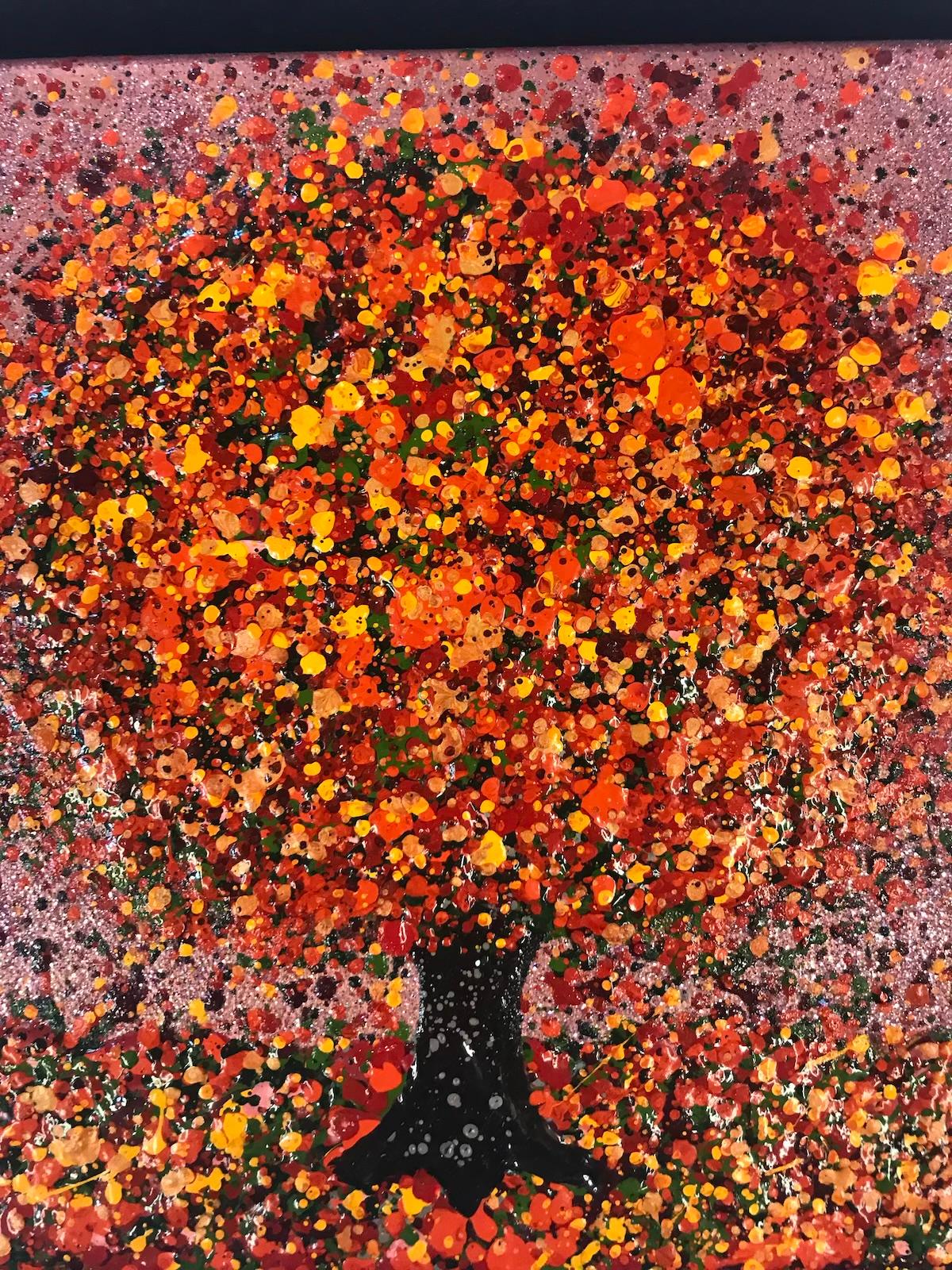Little Autumn Glitter by Nicky Chubb, original painting, contemporary art  5