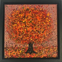 Little Autumn Glitter by Nicky Chubb, original painting, contemporary art 