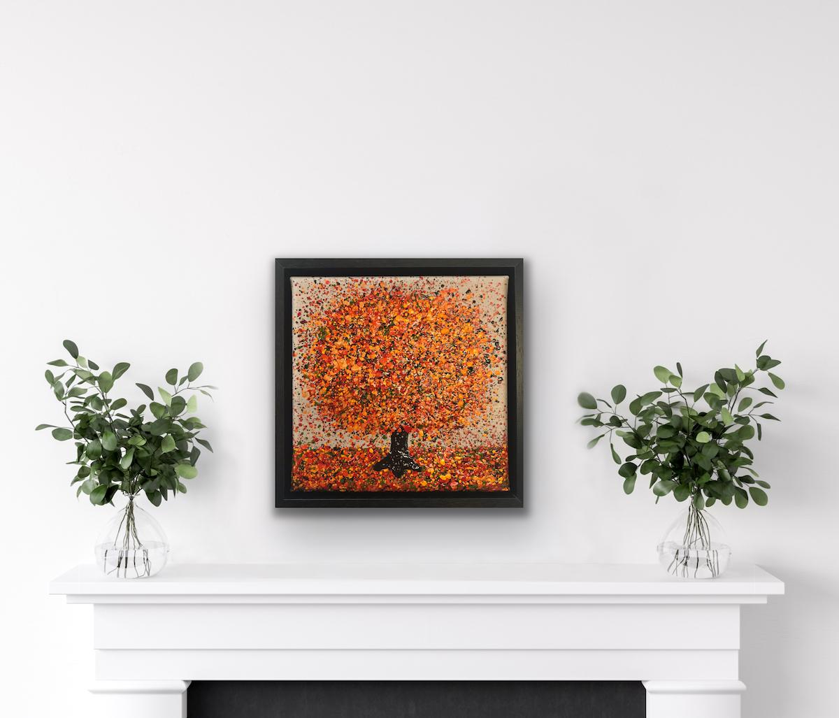 Petite automne sur lin avec acrylique sur toile, peinture de Nicky Chubb en vente 7