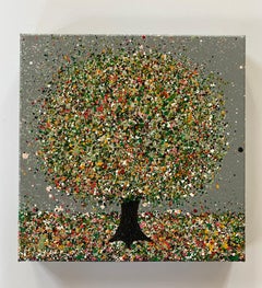 Little Summer Storm, Landscape Canvas Painting, Abstract, Tree