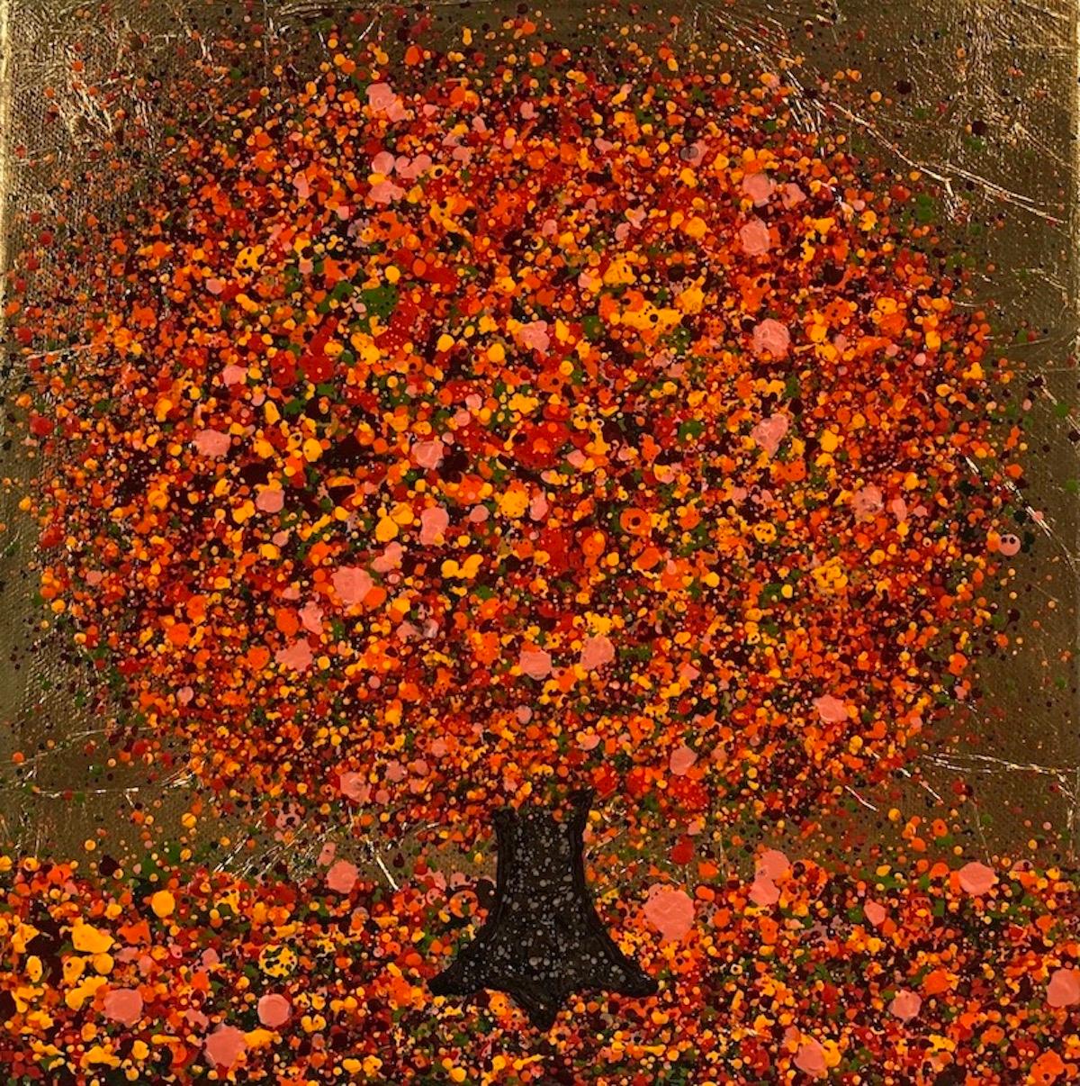 Mini Seasons Quadtych - Impressionist Painting by Nicky Chubb