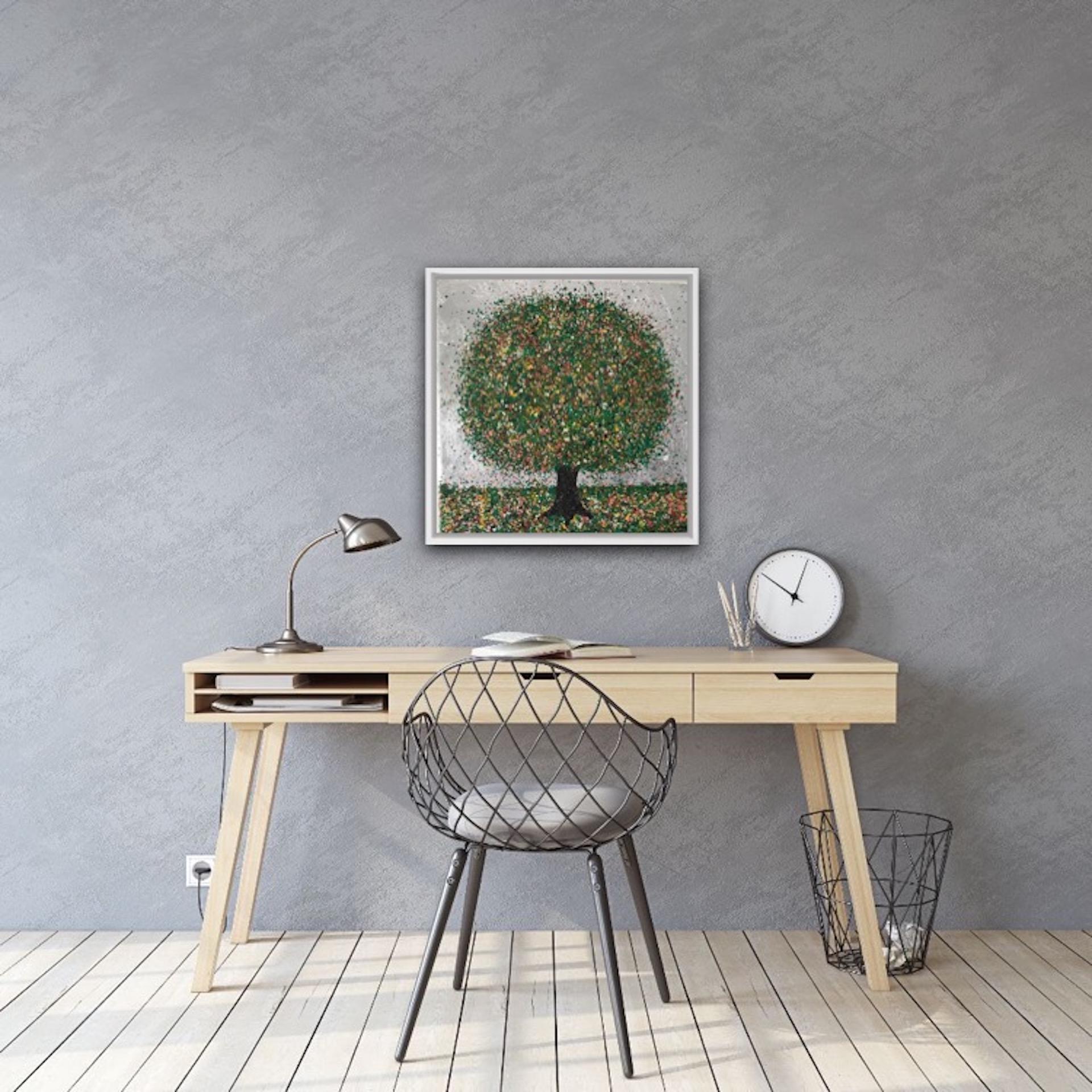 Nicky Chubb, A Beautiful Silver Summer Day, Original Tree Painting, Pop Art 7