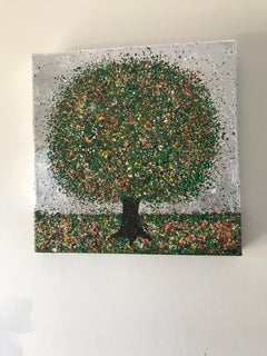 Nicky Chubb, A Beautiful Silver Summer Day, Original Tree Painting, Pop Art
