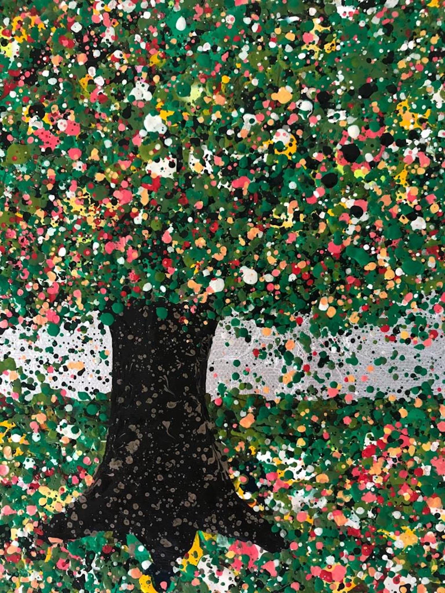 Nicky Chubb, A Beautiful Silver Summer Day, Original Tree Painting, Pop Art 5