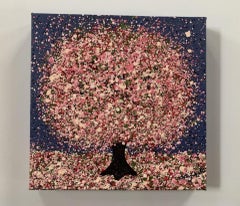 Nicky Chubb, A Little Cherry Blossom And Moonlight, Affordable Art, Tree Art