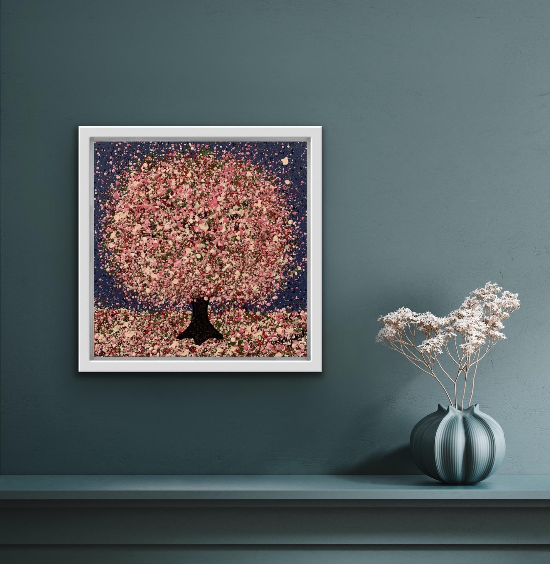 Nicky Chubb, A Little Cherry Blossom And Moonlight, Affordable Art, Tree Art For Sale 2
