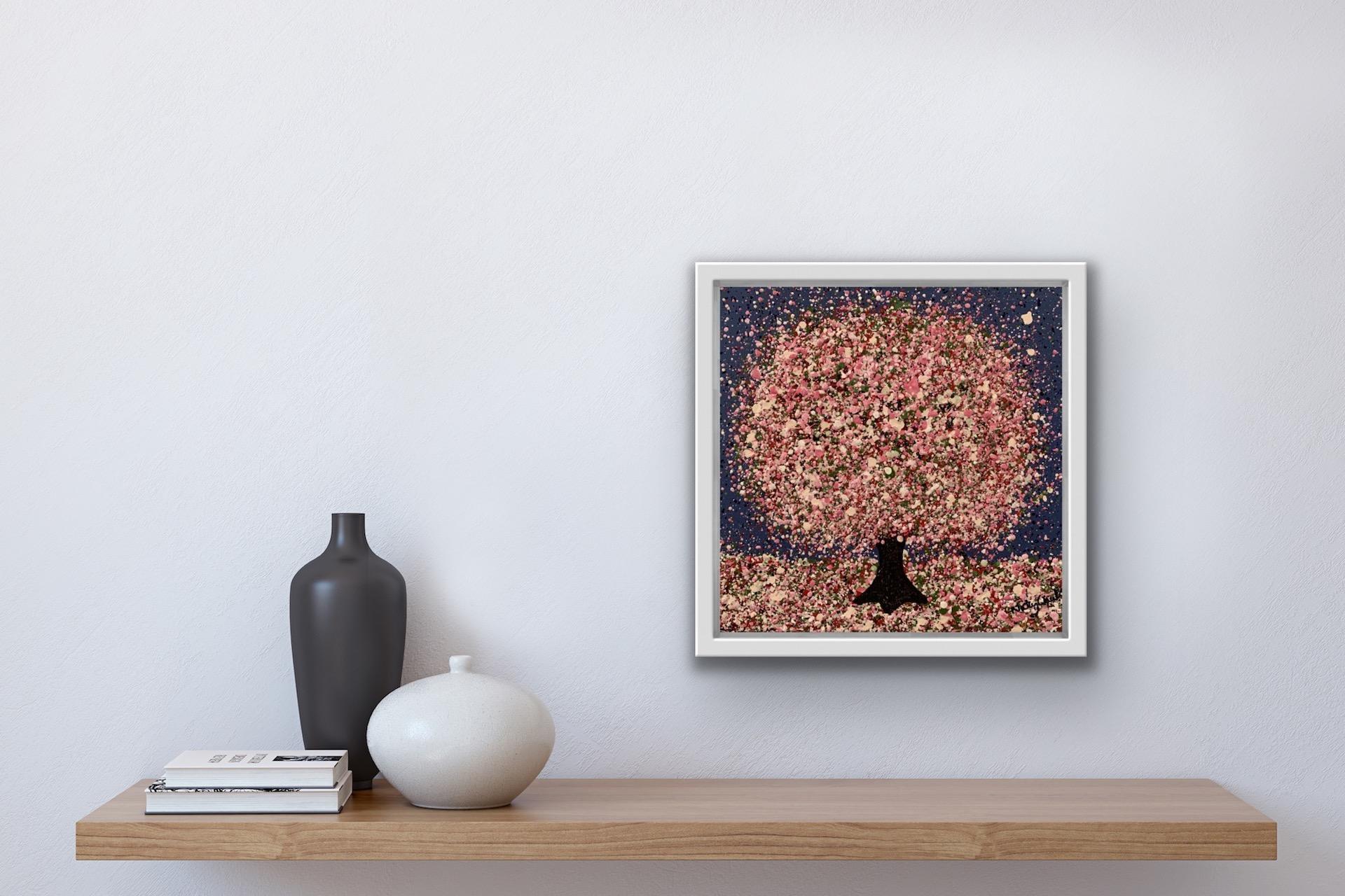Nicky Chubb, A Little Cherry Blossom And Moonlight, Affordable Art, Tree Art For Sale 3