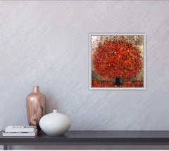 Nicky Chubb, A Silver Morning in Autumn, Bright Art, Tree Art, Nature Art