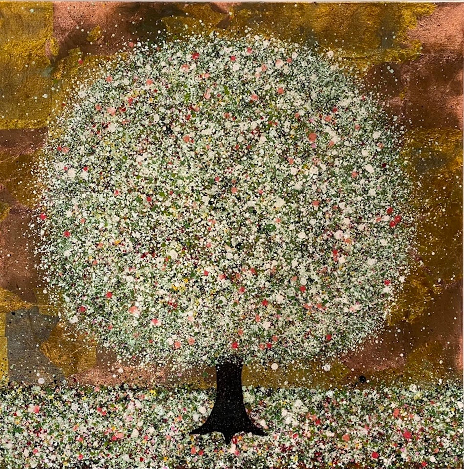 Nicky Chubb, Blossom in the Orchard, peinture de paysage contemporaine, Art en ligne