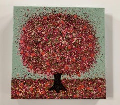 Nicky Chubb, Cerise And Duck Egg, Original Affordable Art, Contemporary Art