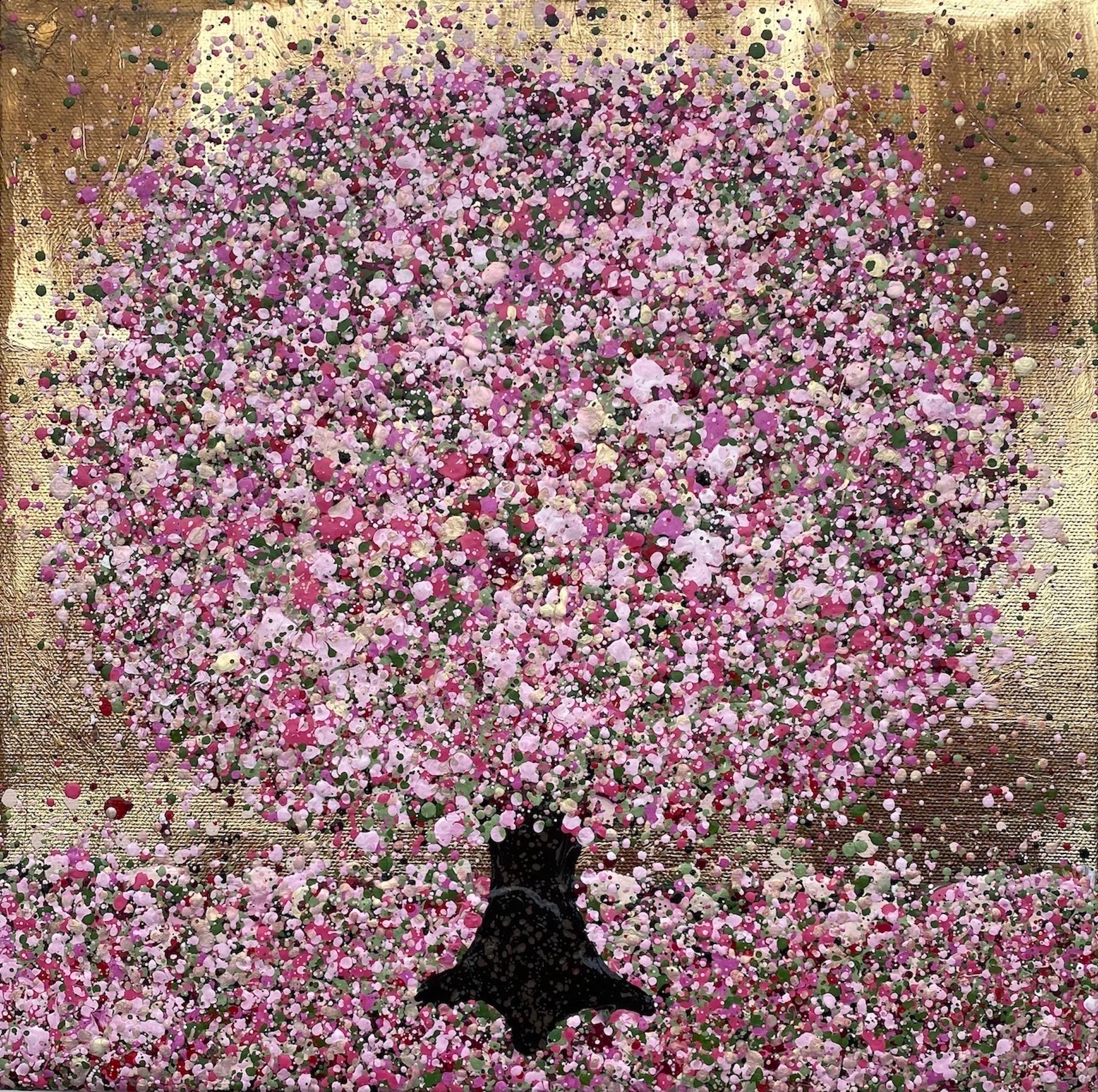 cherry blossom pointillism