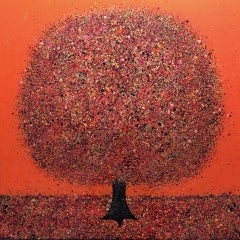 Nicky Chubb, Glow, Original Landscape Painting, Contemporary Tree Artwork