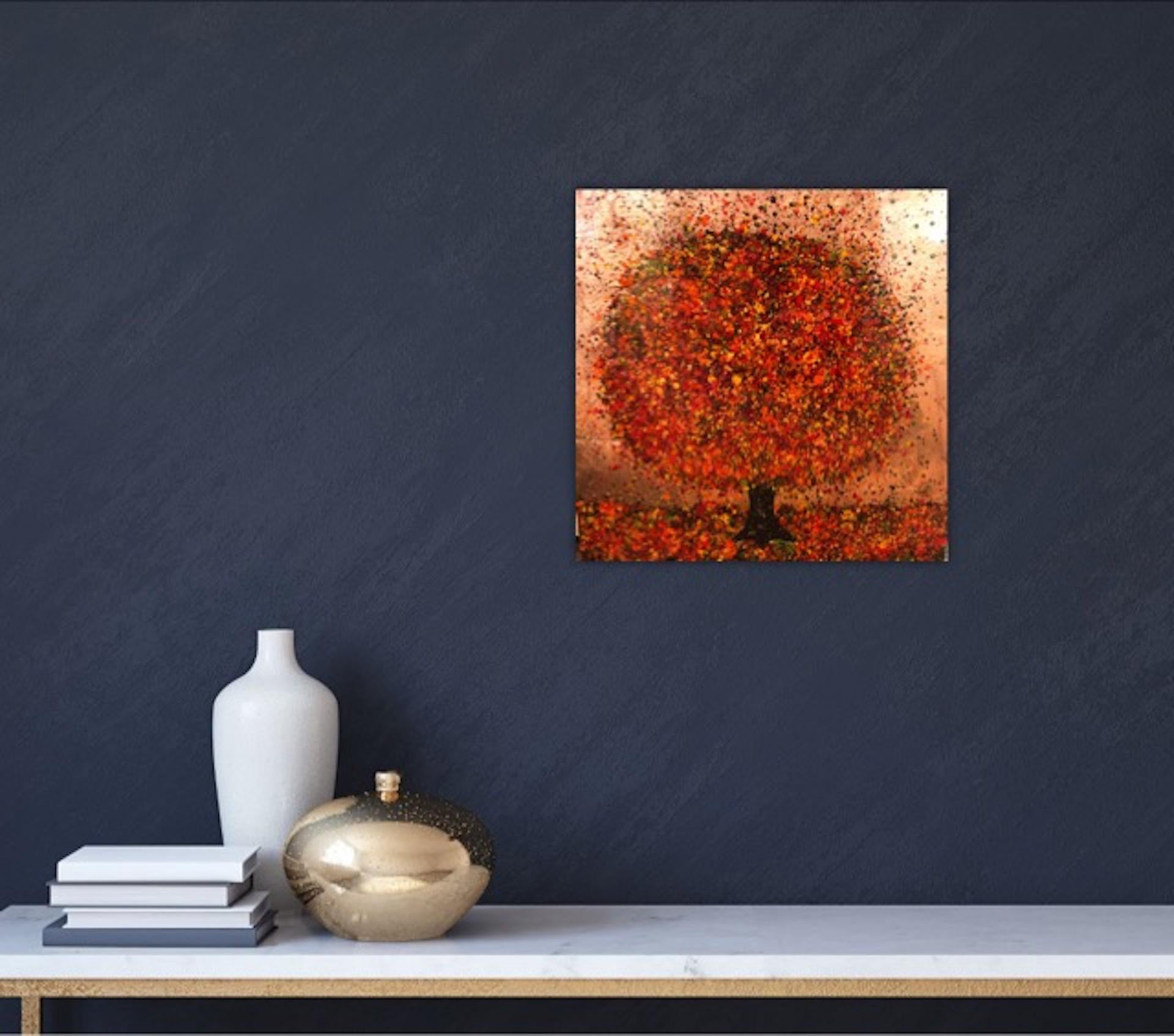 Nicky Chubb
Happy Red Autumn
Original Landscape Painting
Acrylic Paint, Copper Leaf and Resin on Canvas
Canvas Size: H 30cm x W 30cm x D 4cm
Sold Unframed
Free Shipping

Happy Red Autumn is an original painting by Nicky Chubb. The copper leaf and