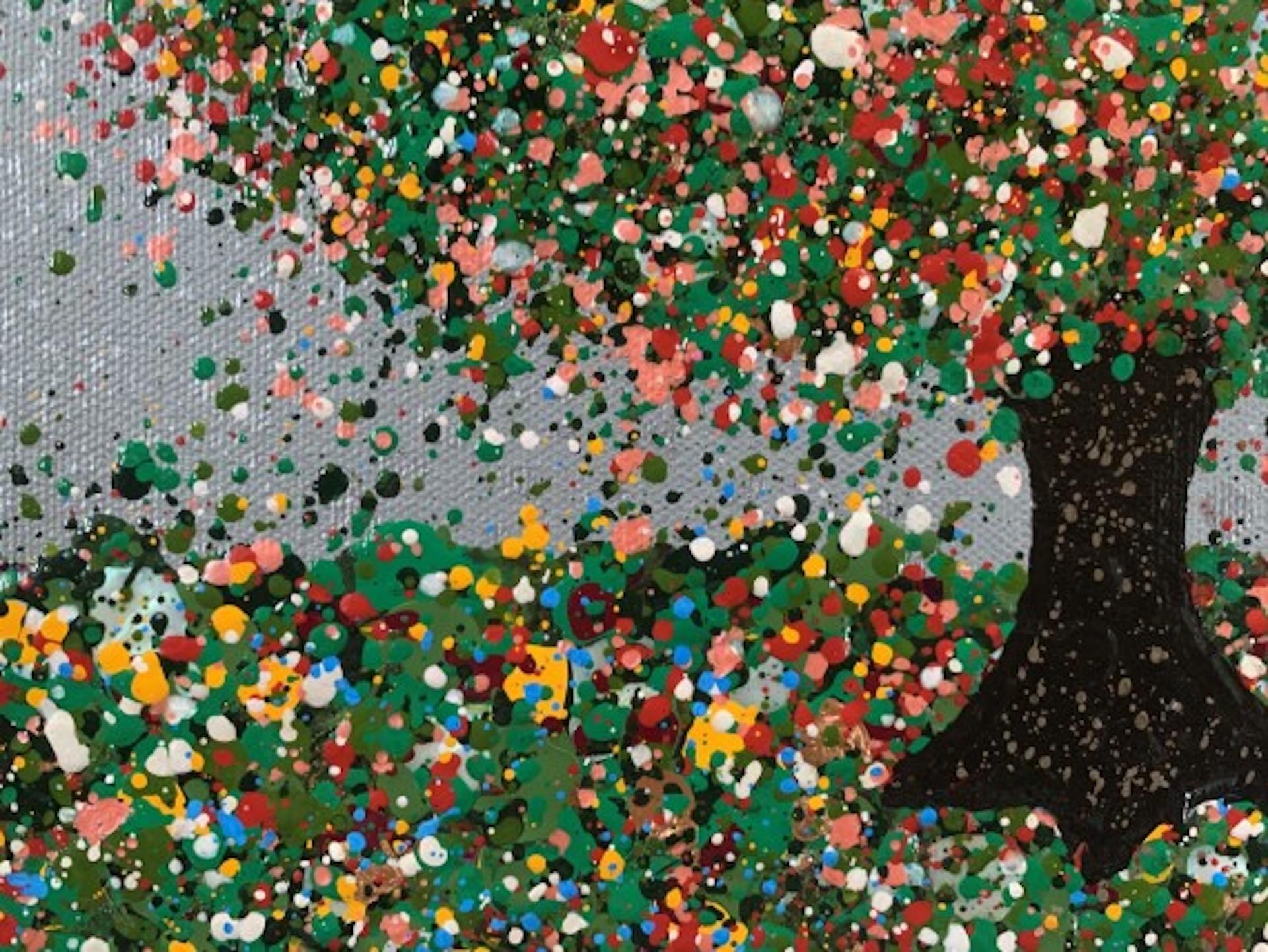 Nicky Chubb, Little Raindance, Pintura original sobre un árbol, Arte asequible, Art Onlin en venta 3