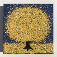 Nicky Chubb, Midnight Mimosa Blossoms, Original Contemporary Art, Affordable Art
