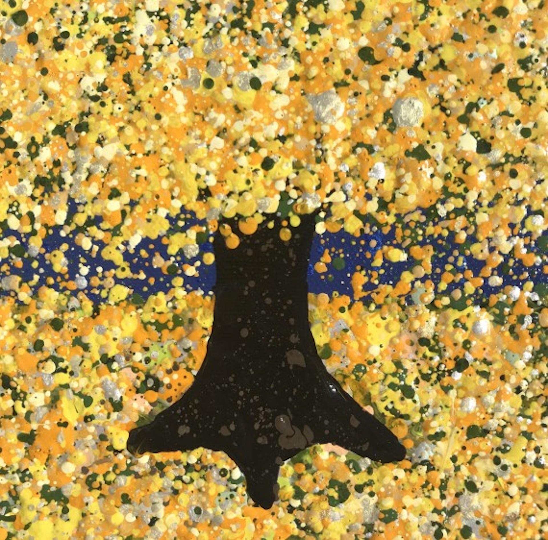 Nicky Chubb, Fiori di mimosa di mezzanotte, Arte contemporanea originale, Arte accessibile in vendita 3