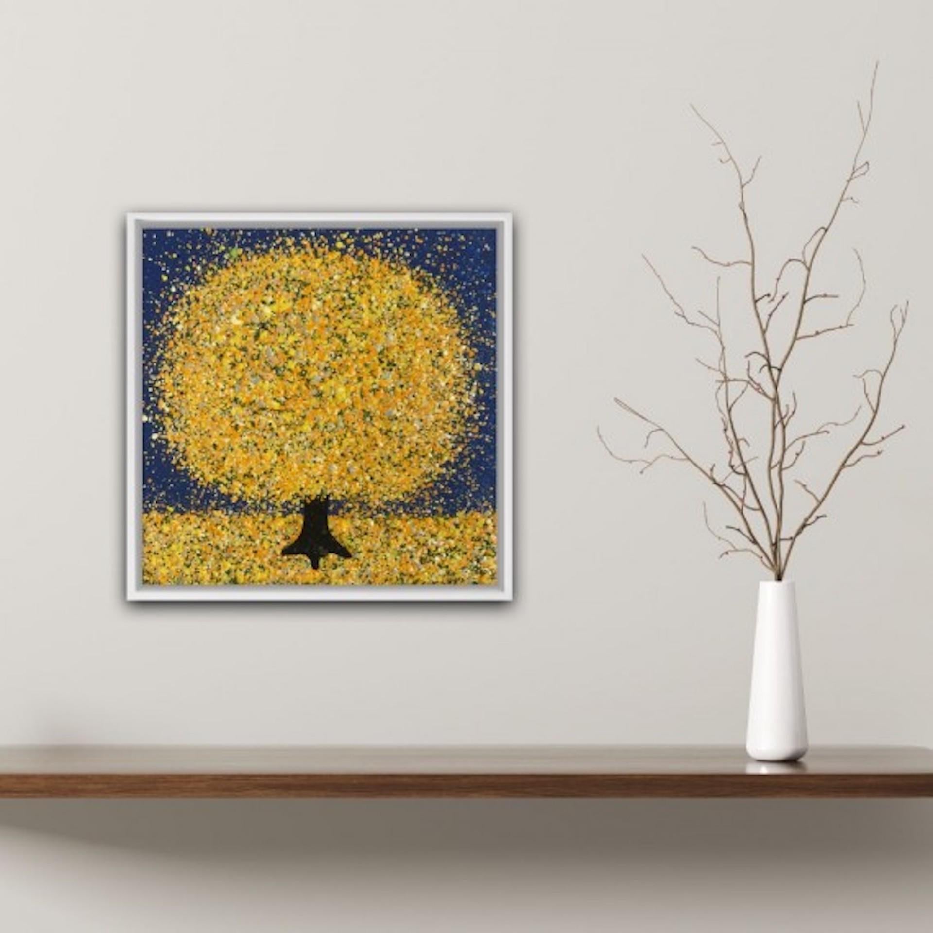 Nicky Chubb, Fiori di mimosa di mezzanotte, Arte contemporanea originale, Arte accessibile in vendita 6