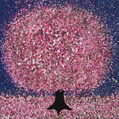 Nicky Chubb, Midnight Sakura II, Affordable Art, Contemporary Painting