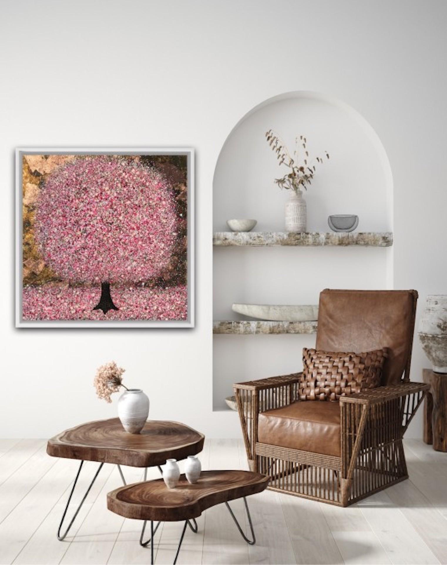 Nicky Chubb, Pink Paradise, Affordable Art, Original Tree Painting For Sale 1