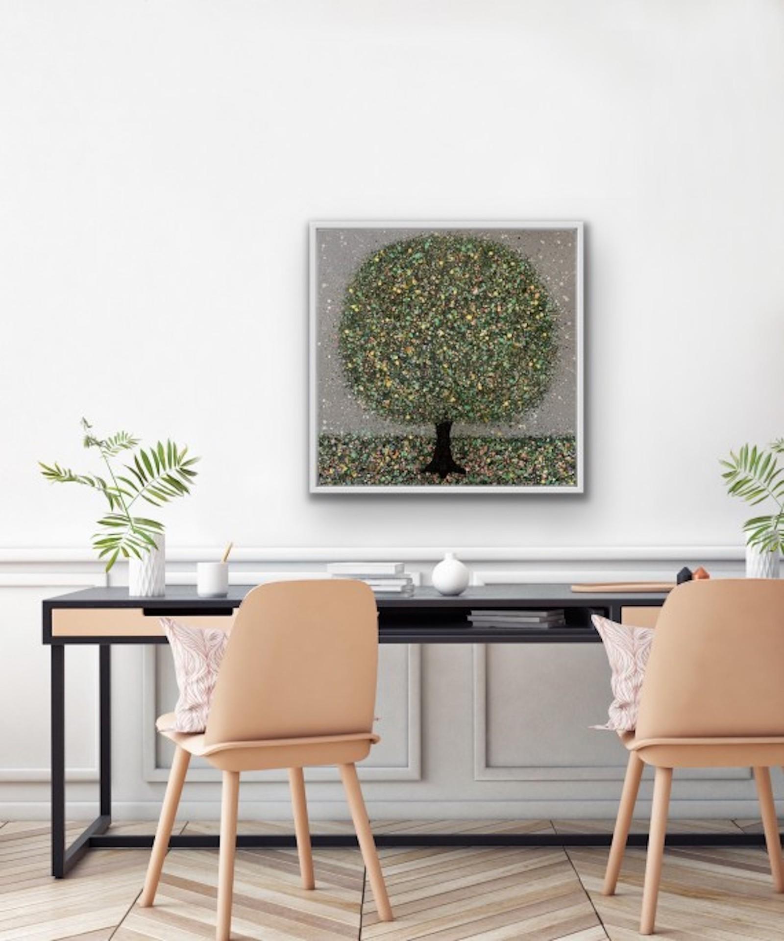 Nicky Chubb, Raindance II, Arte original asequible, Pintura de árboles, Arte en línea en venta 1