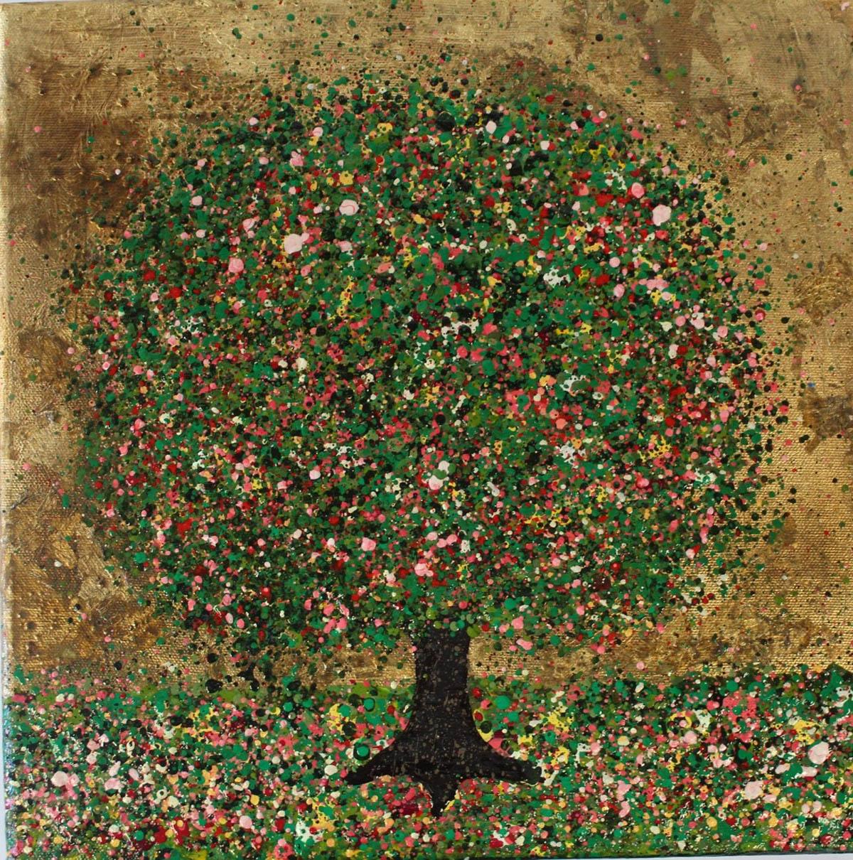Nicky Chubb, Seasons, Original Contemporary Paintings, Tree Art, Nine Piece Art 2