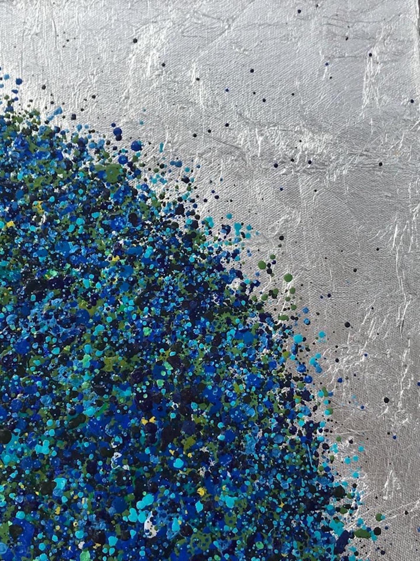 Nicky Chubb, Serene Blue, Original Pop Art Painting, Nature Art, Tree Painting 5