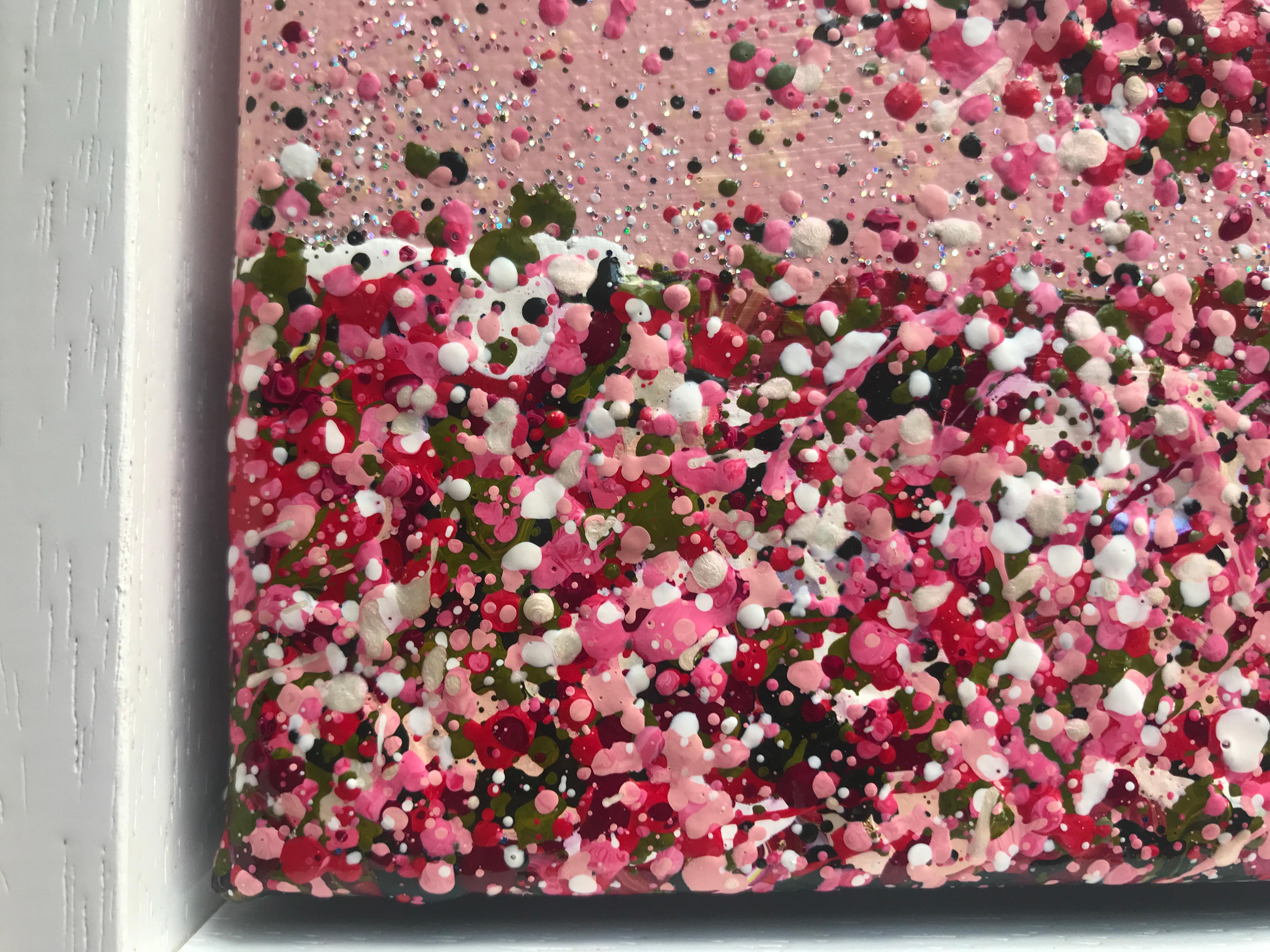 Pink Happiness, Original painting, Landscape, Pink tree, Pink Art, Textural art For Sale 2