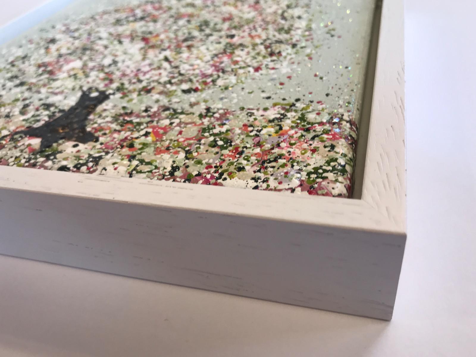 Díptico Flor resplandeciente y feliz primavera, Pintura original en venta 5