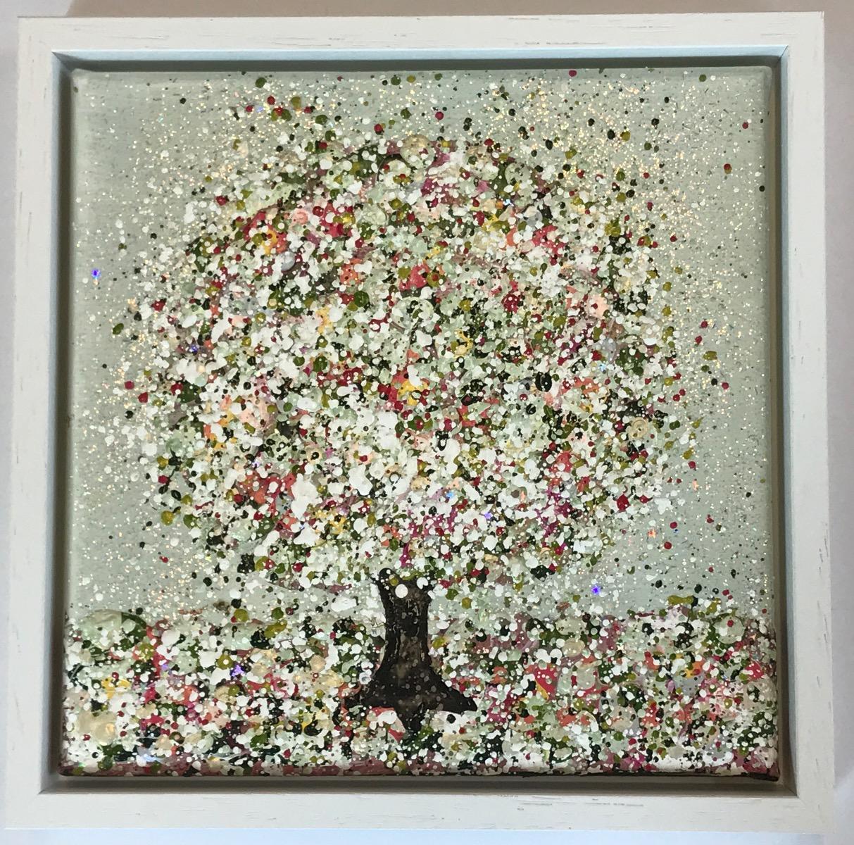 Díptico Flor resplandeciente y feliz primavera, Pintura original en venta 10