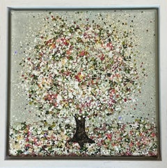 Shimmering Blossom and Happy Springtime Diptych, Original painting