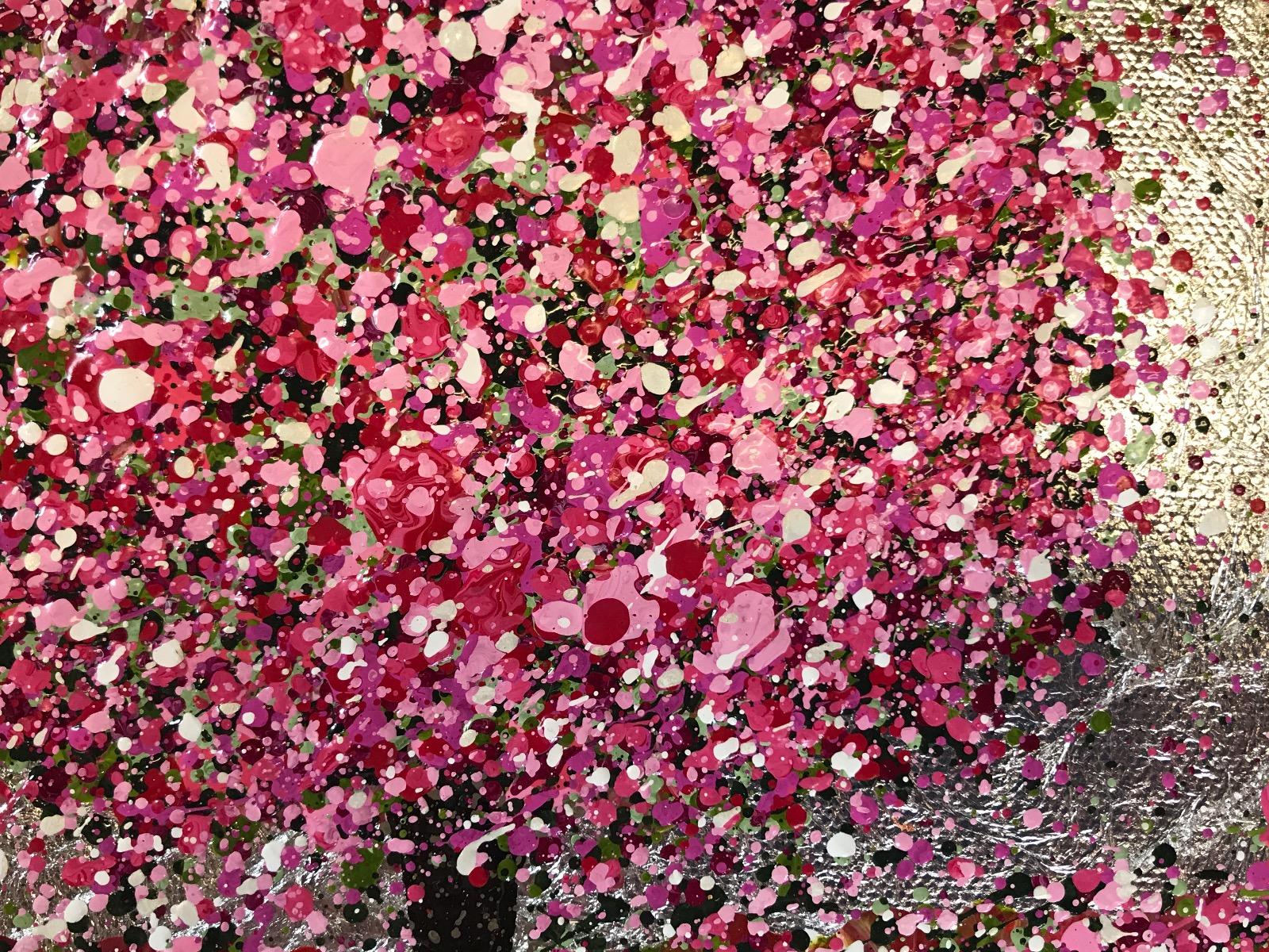 Díptico Flor resplandeciente y feliz primavera, Pintura original en venta 1