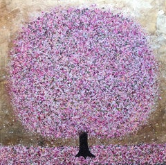 Spring Is Here, Nicky Chubb, Original Painting, Tree art, Pink