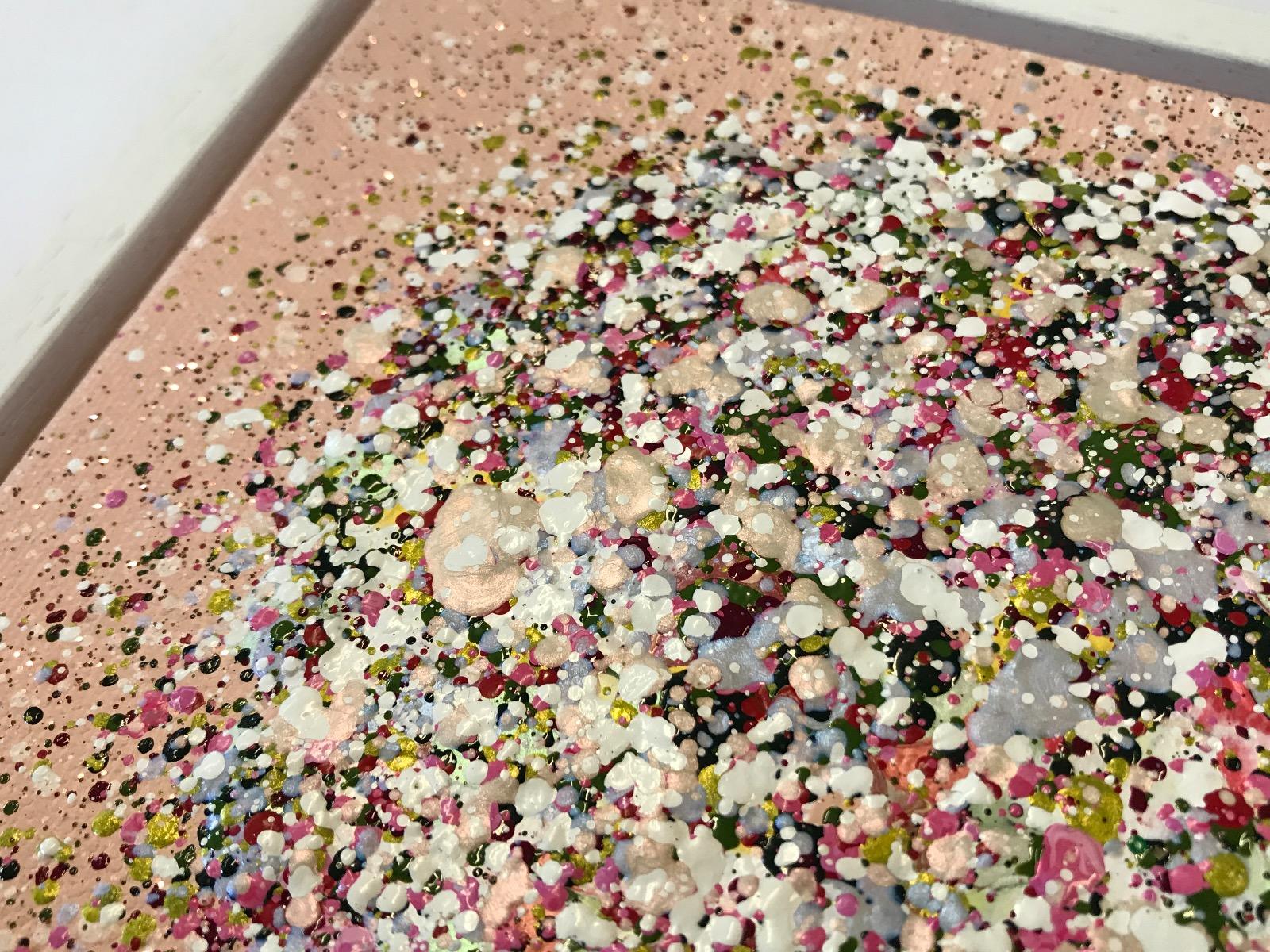 Sweetness, peinture originale, paysage, art rose, art texturé en vente 4