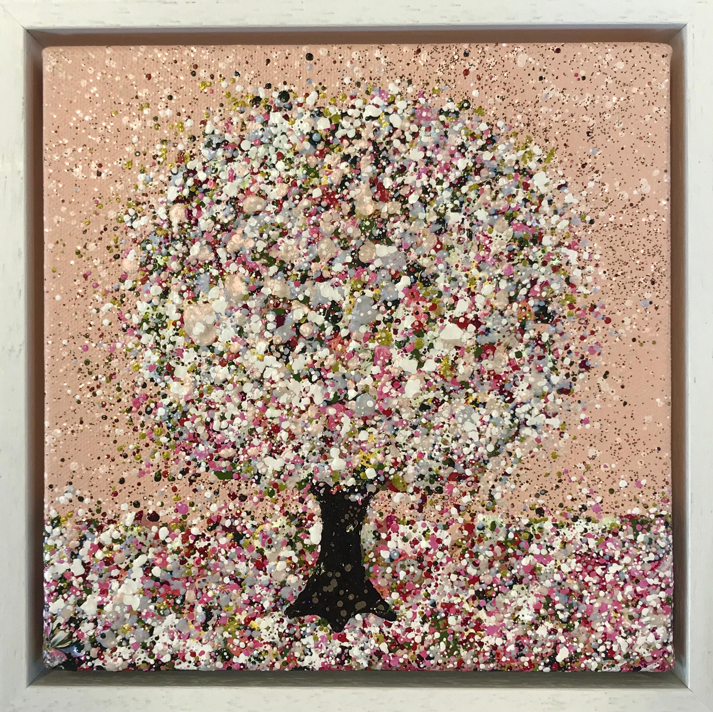 Landscape Painting Nicky Chubb - Sweetness, peinture originale, paysage, art rose, art texturé