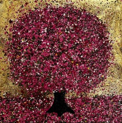 Wonderful Blossom II de Nicky Chubb, peinture de fleurs et d'arbres