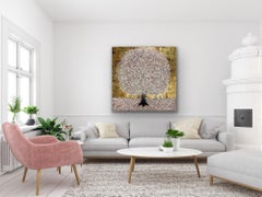 Wild and Happy Spring, Colourful Textured Painting, Contemporary Landscape Art
