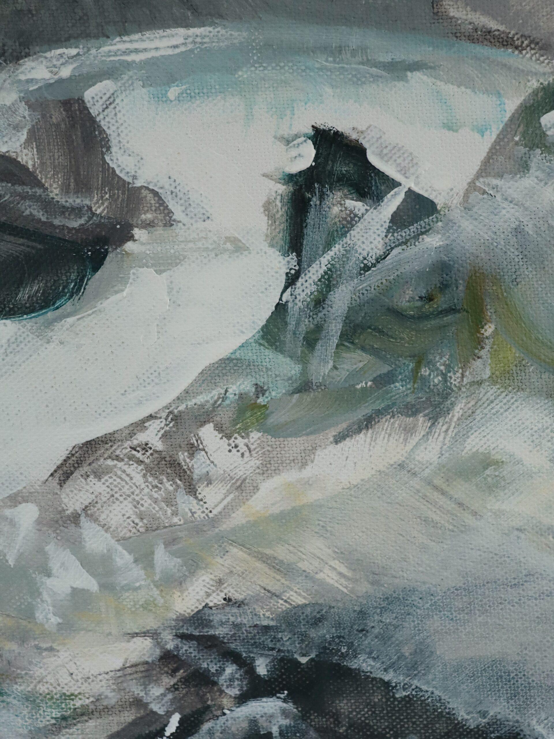 Expressionistische Küstenlandschaft Acrylgemälde - Zennor Coastal im Angebot 5