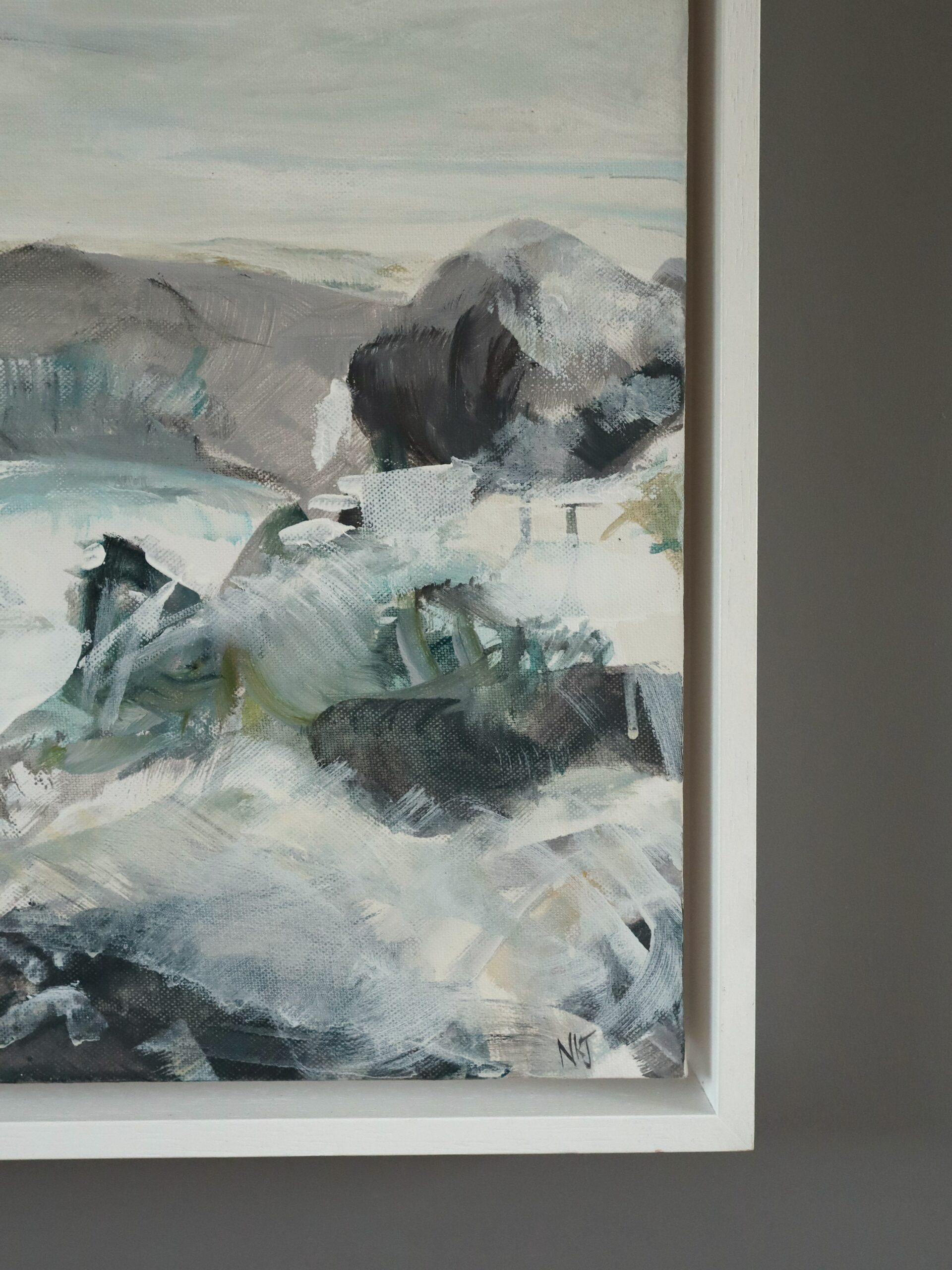 Expressionistische Küstenlandschaft Acrylgemälde - Zennor Coastal im Angebot 2