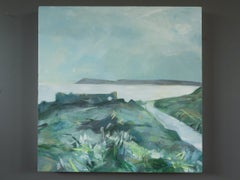 Contemporary Original British Coastal Landscape Acrylic Painting - Cornish Coast