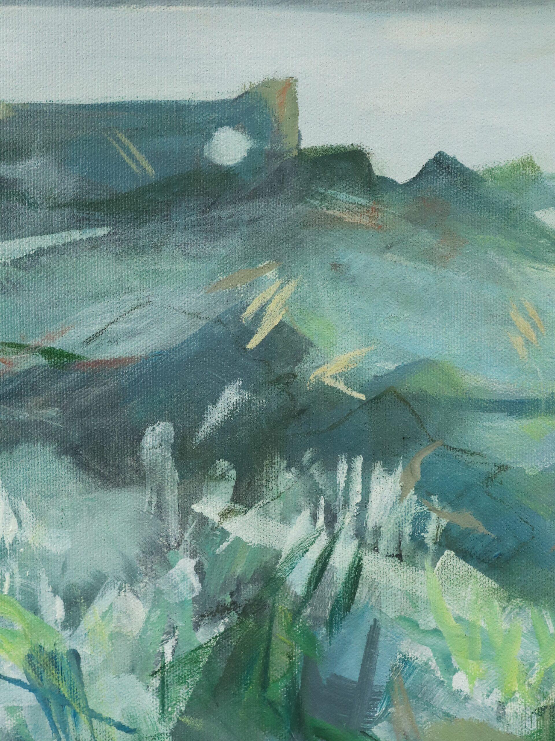 Contemporary Original British Coastal Landscape Acrylic Painting - Cornish Coast For Sale 5