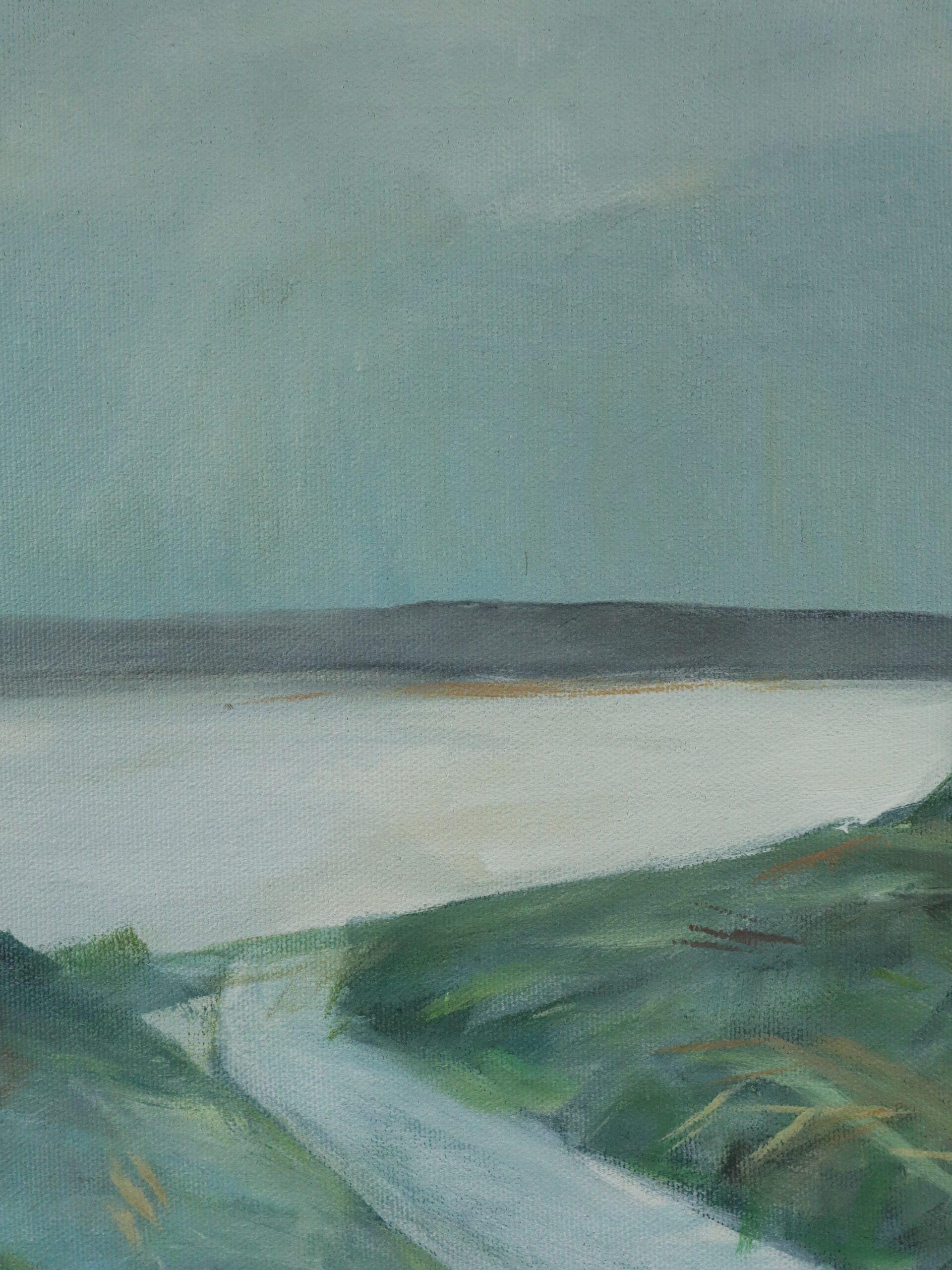Contemporary Original British Coastal Landscape Acrylic Painting - Cornish Coast For Sale 6