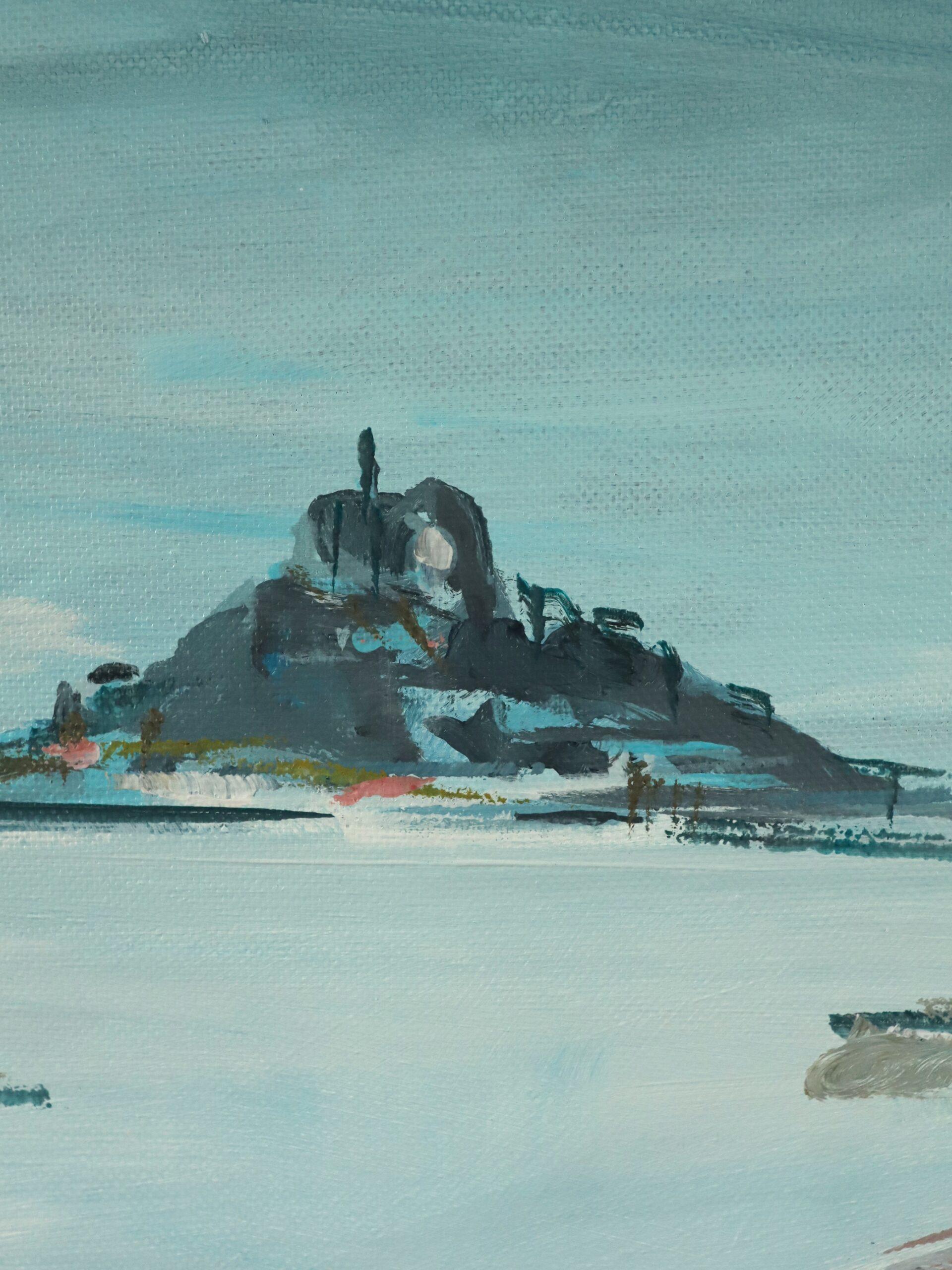 Contemporary Original British Coastal Landscape Acrylic Painting - St Michael's For Sale 7