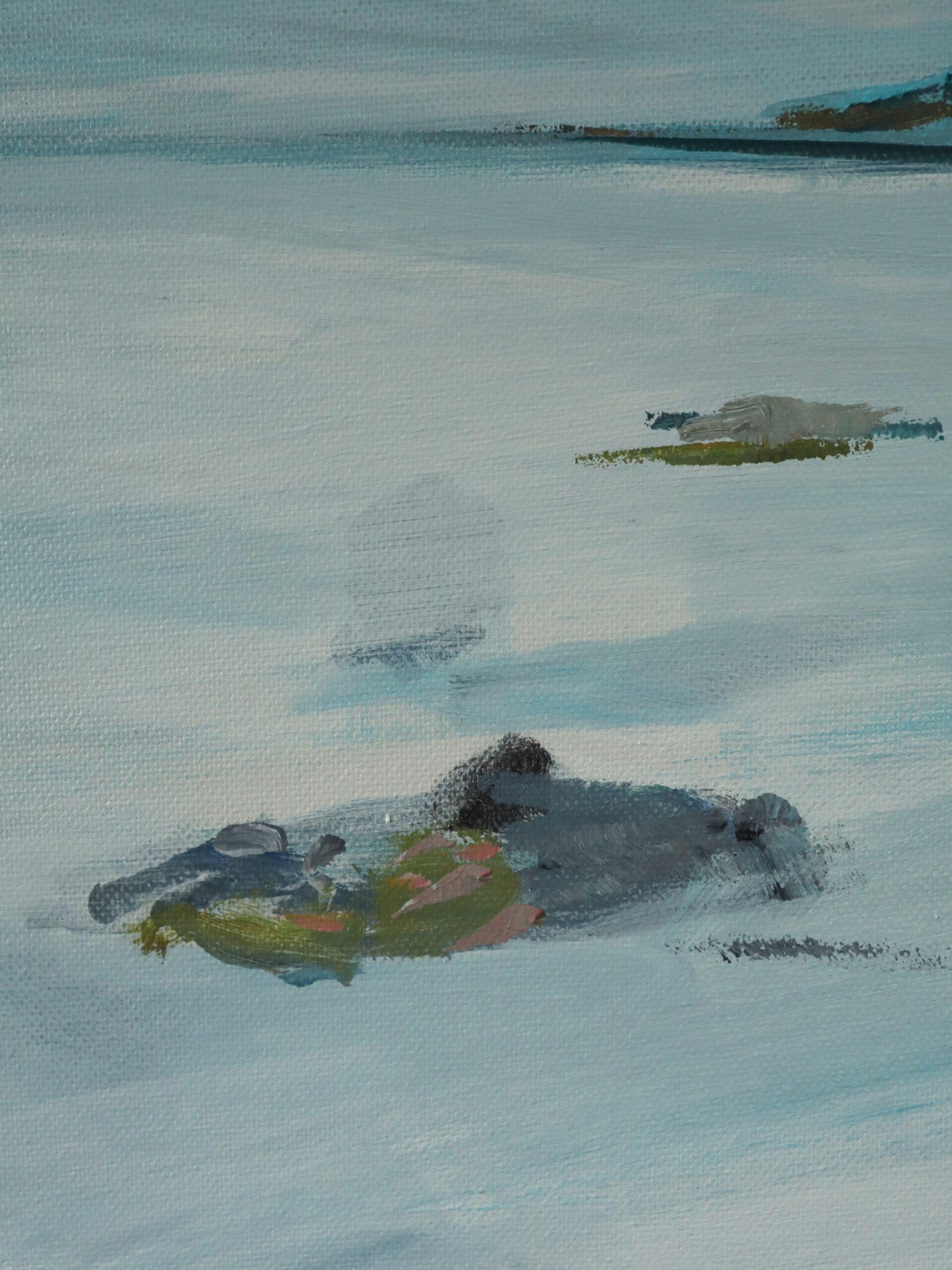 Contemporary Original British Coastal Landscape Acrylic Painting - St Michael's For Sale 9